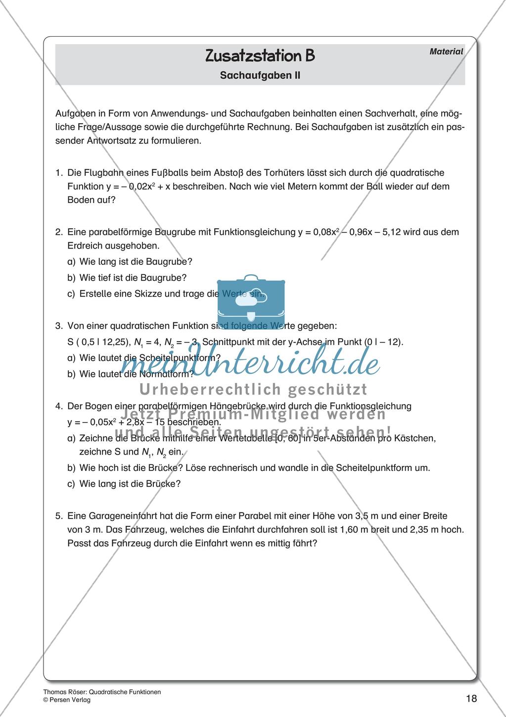 Quadratische Funktionen Preview 20