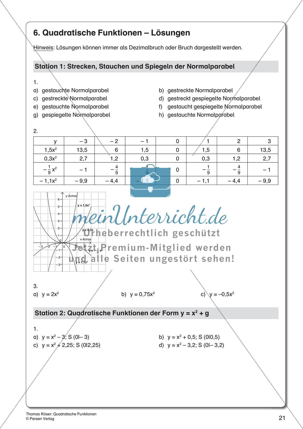 Quadratische Funktionen Preview 23