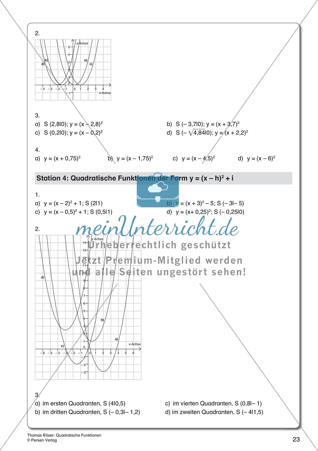 Quadratische Funktionen Preview 25