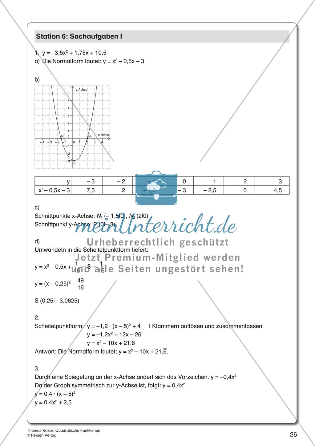 Quadratische Funktionen Preview 28