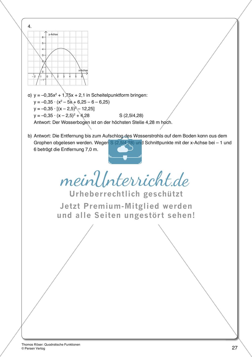 Quadratische Funktionen Preview 29