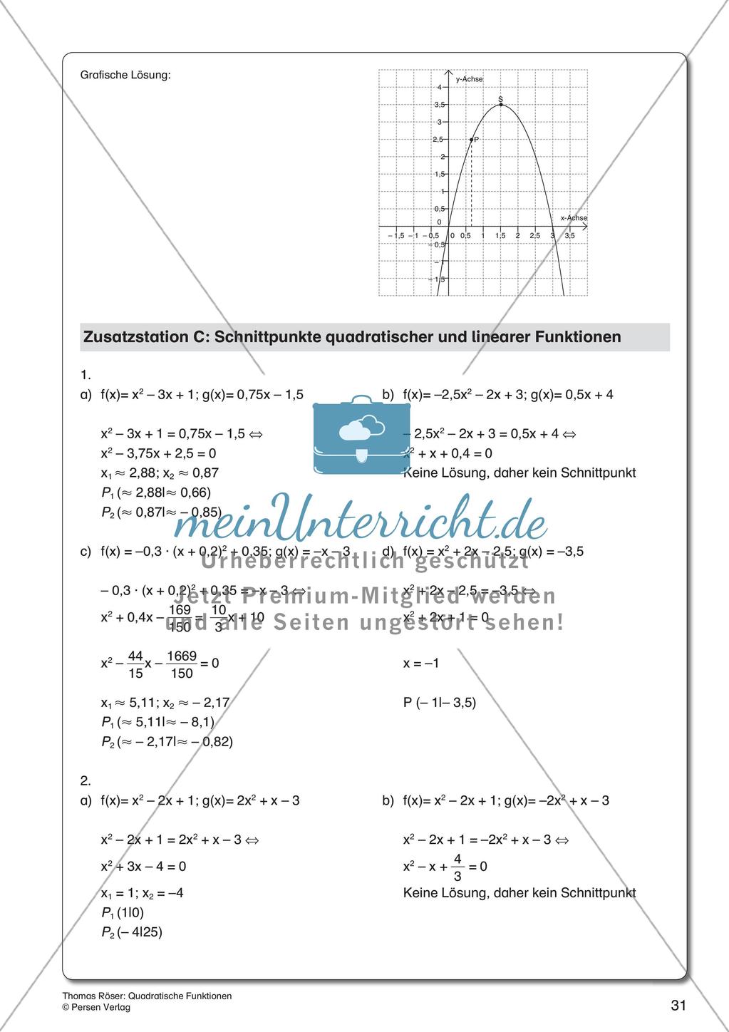 Quadratische Funktionen Preview 33