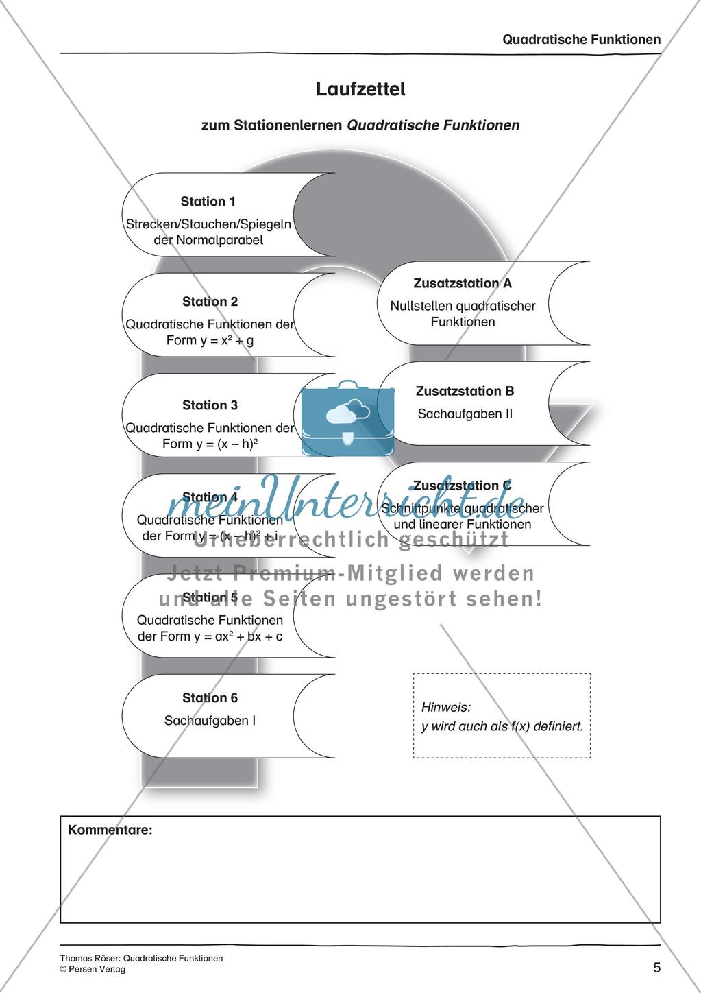 Quadratische Funktionen Preview 7