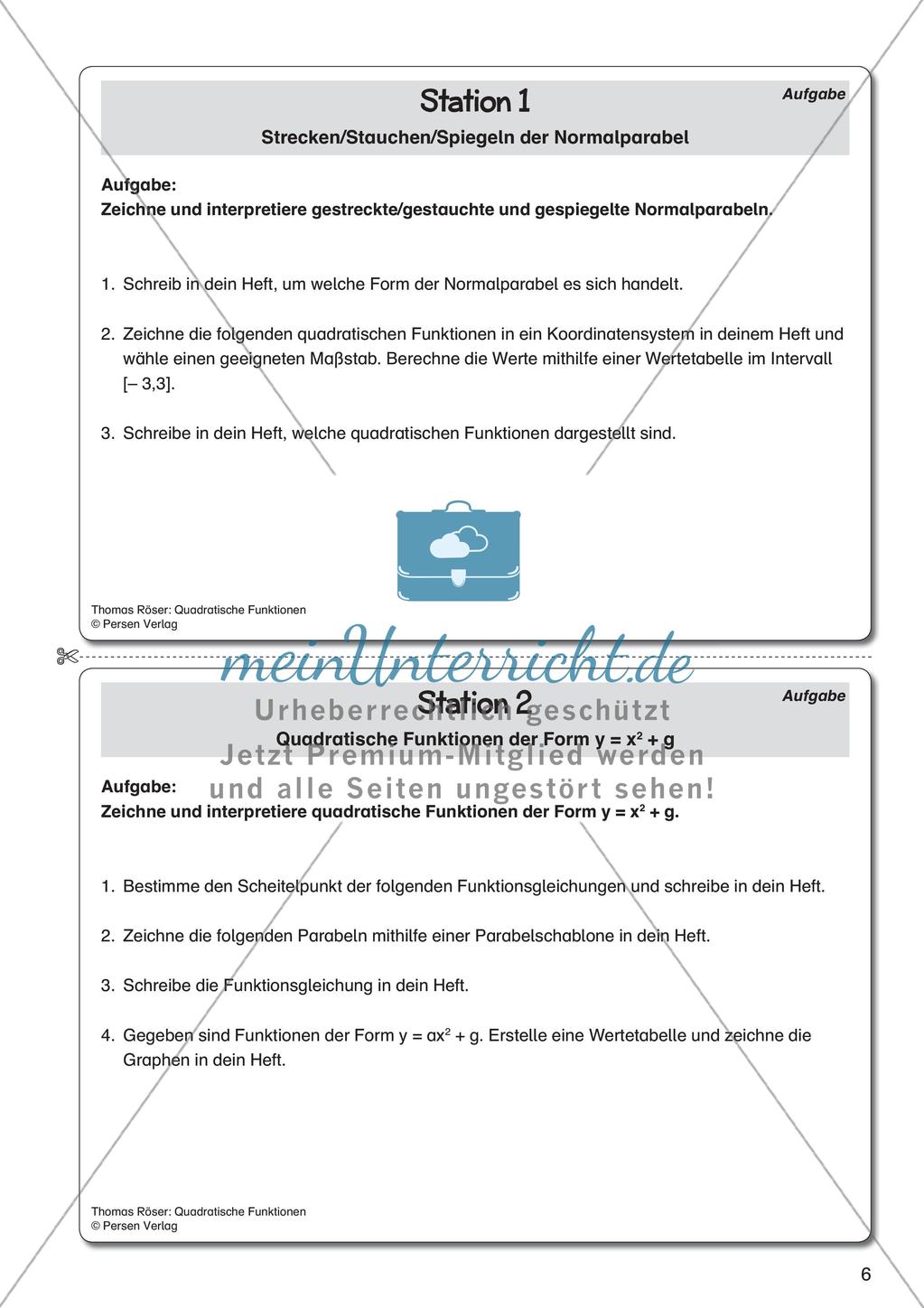 Quadratische Funktionen Preview 8