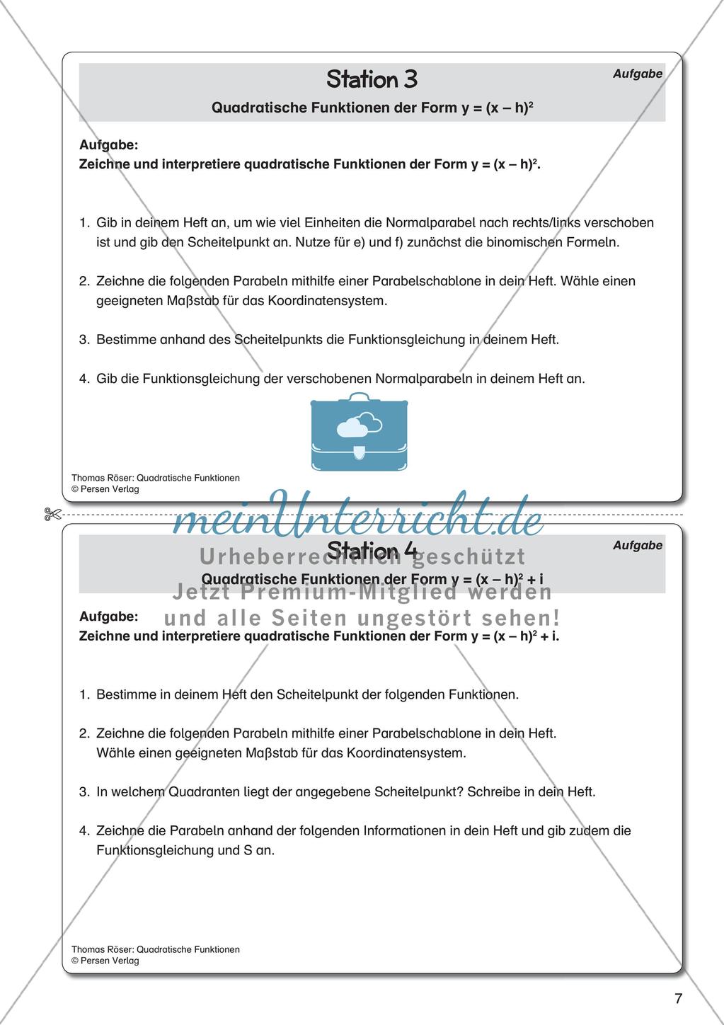 Quadratische Funktionen Preview 9