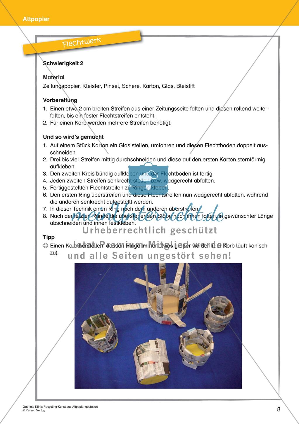 Recycling-Kunst: Gestaltung mit Altpapier Preview 10