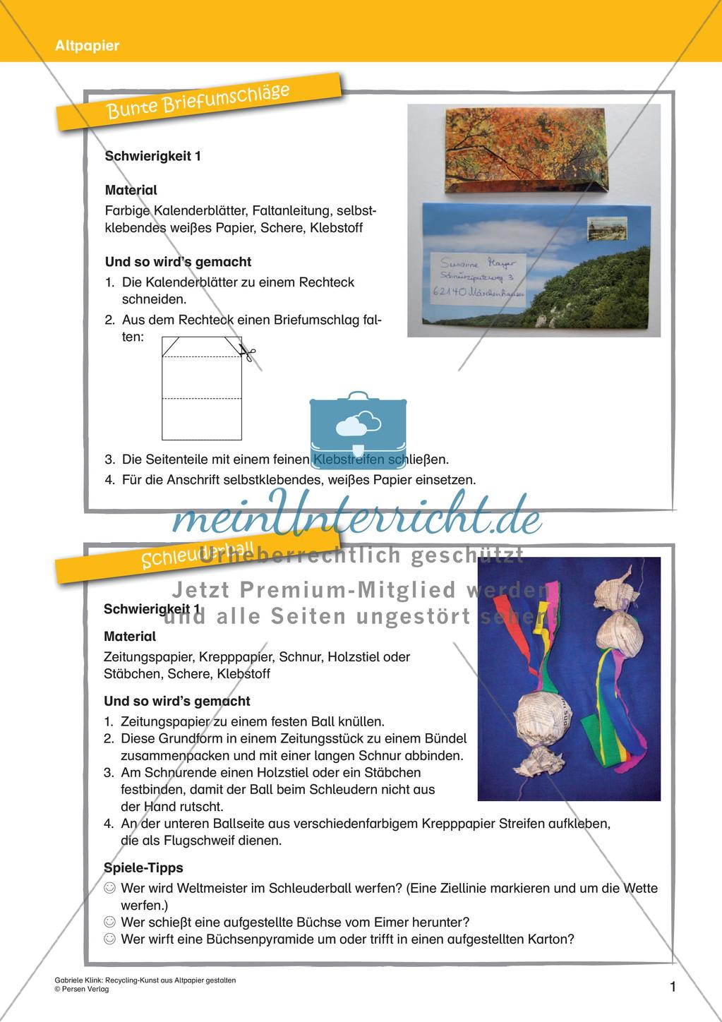 Recycling-Kunst: Gestaltung mit Altpapier Preview 3