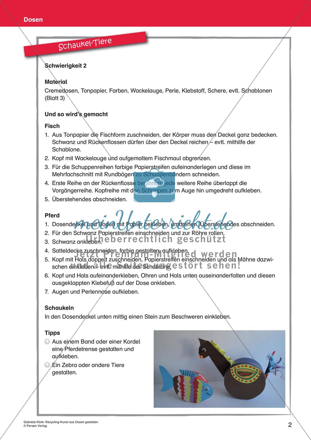 Recycling-Kunst: Gestaltung mit Dosen Preview 4