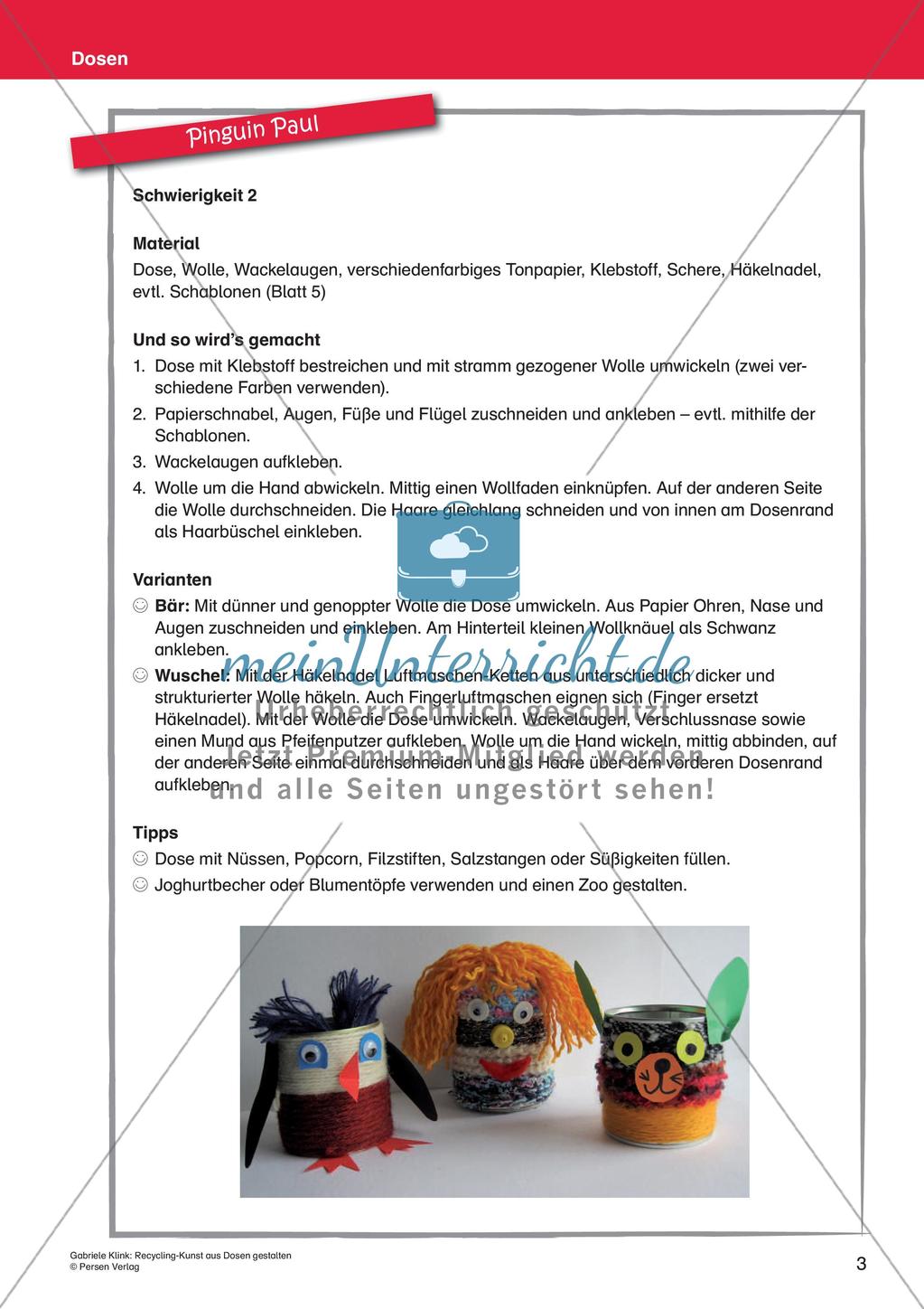 Recycling-Kunst: Gestaltung mit Dosen Preview 5