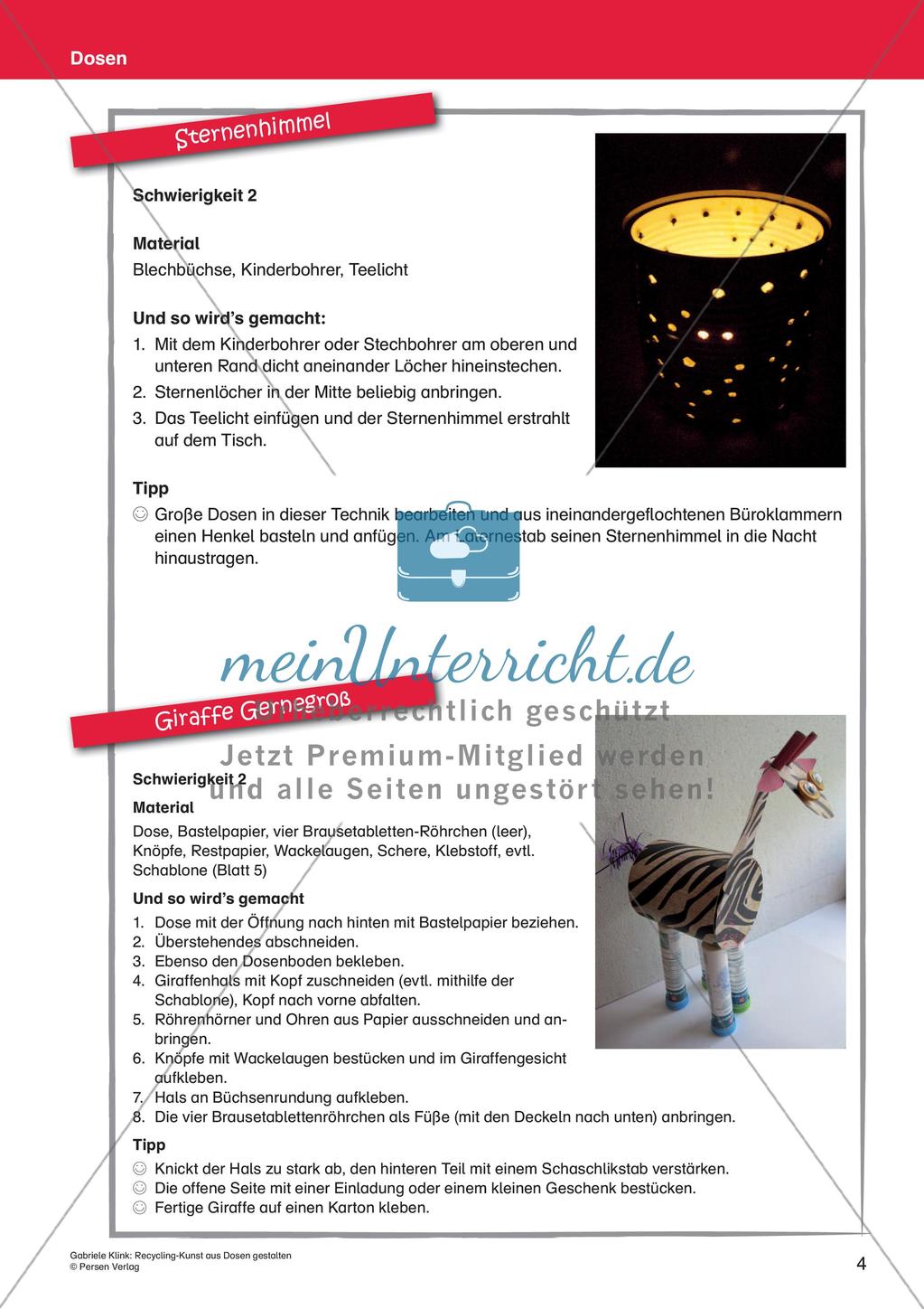 Recycling-Kunst: Gestaltung mit Dosen Preview 6
