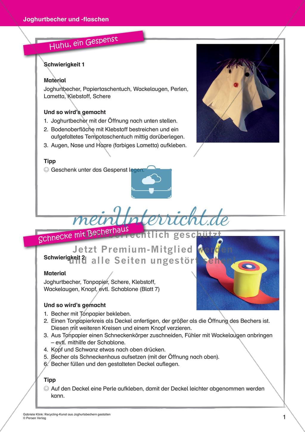 Recycling-Kunst: Gestaltung mit Joghurtbechern Preview 3