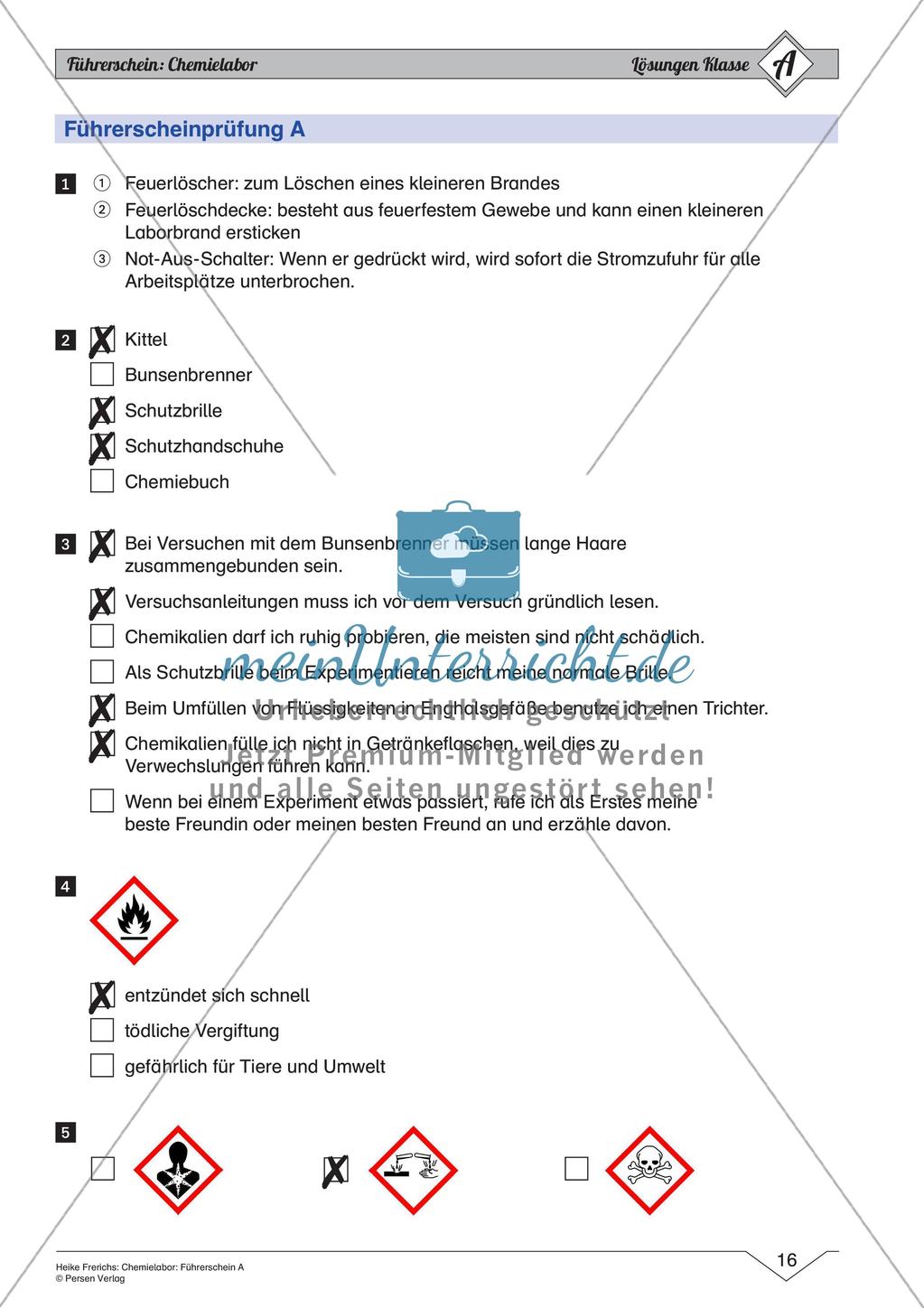 Chemielabor: Führerschein Grundwissen einfaches Niveau Preview 18