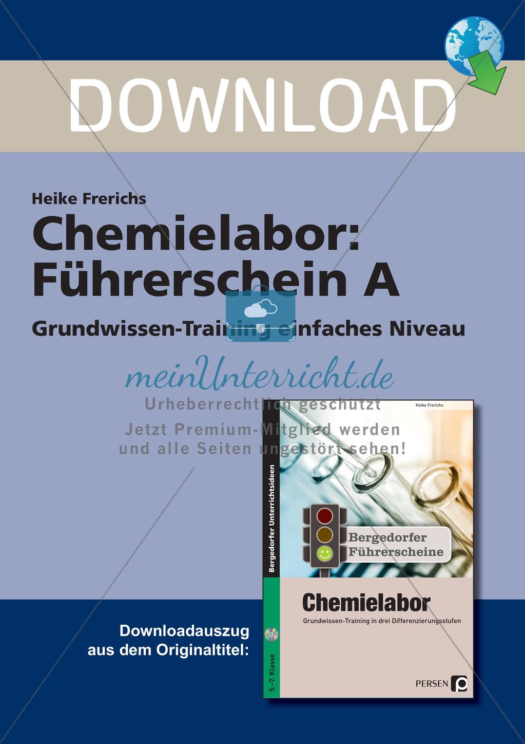 Chemielabor: Führerschein Grundwissen einfaches Niveau Preview 1