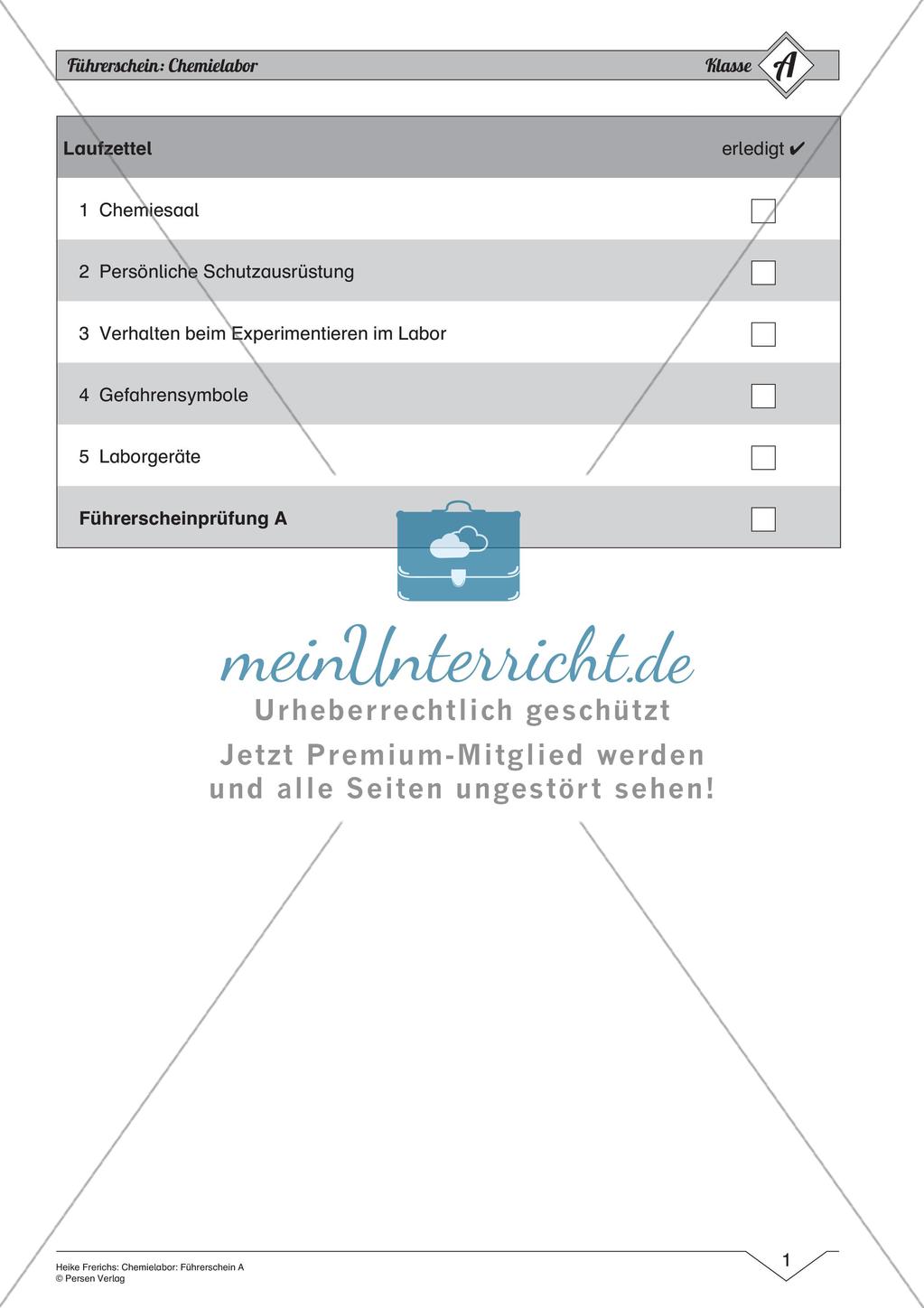Chemielabor: Führerschein Grundwissen einfaches Niveau Preview 3