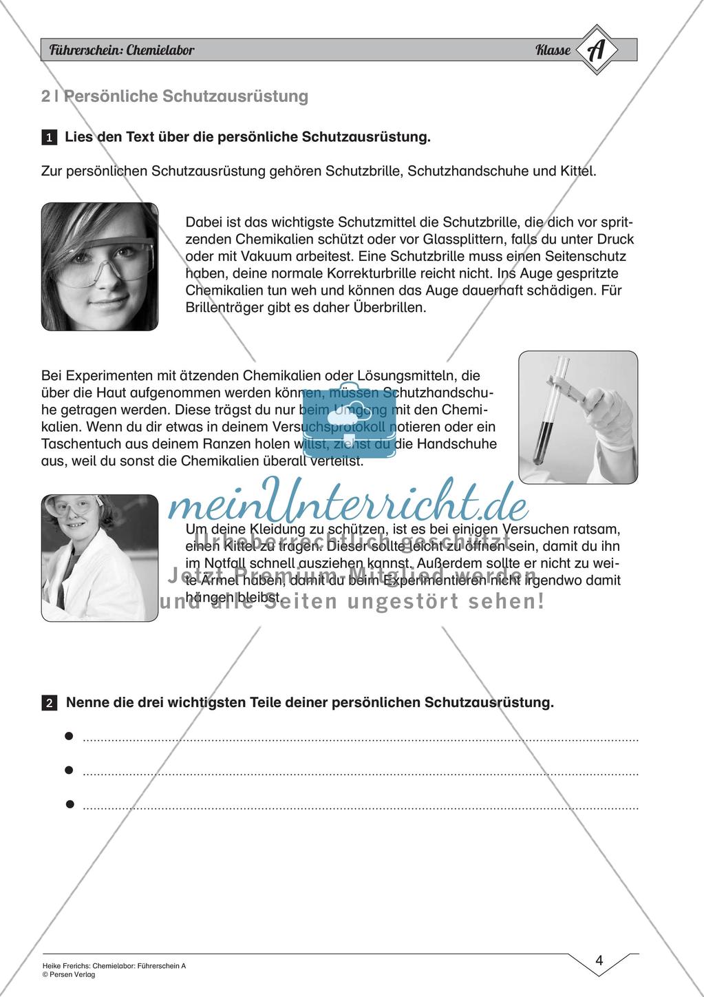 Chemielabor: Führerschein Grundwissen einfaches Niveau Preview 6