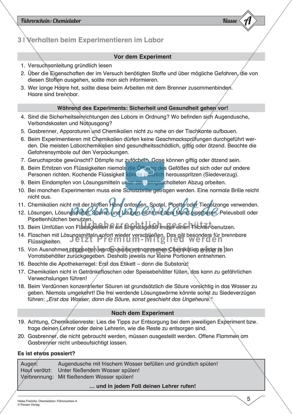 Chemielabor: Führerschein Grundwissen einfaches Niveau Preview 7