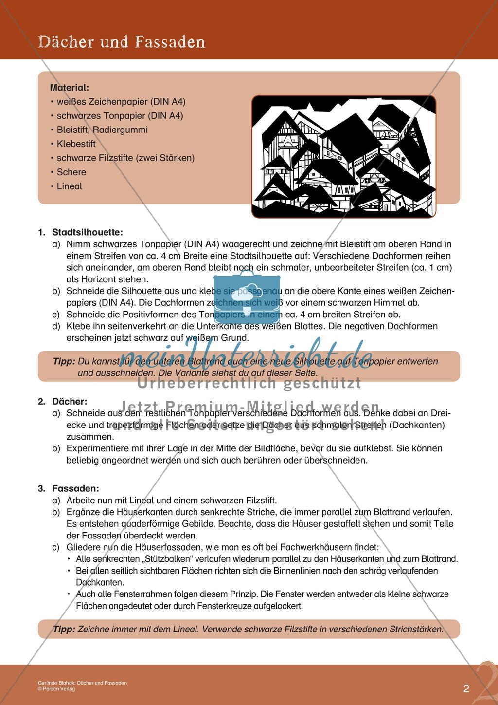 Künstlerische Miniprojekte: Dächer und Fassaden Preview 4