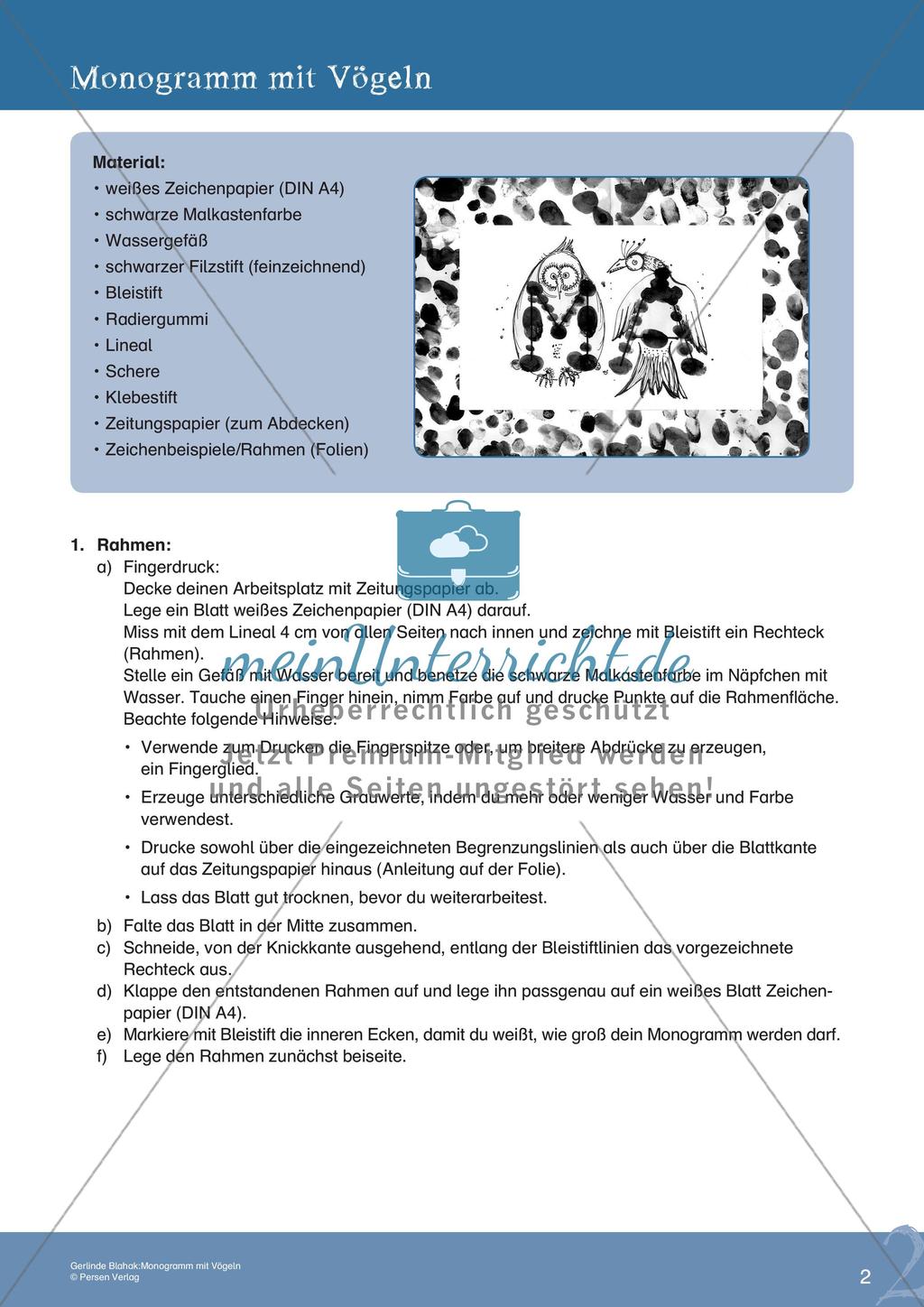 Künstlerische Miniprojekte: Monogramm Preview 4