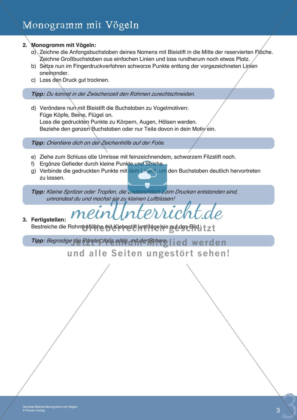 Künstlerische Miniprojekte: Monogramm Preview 5