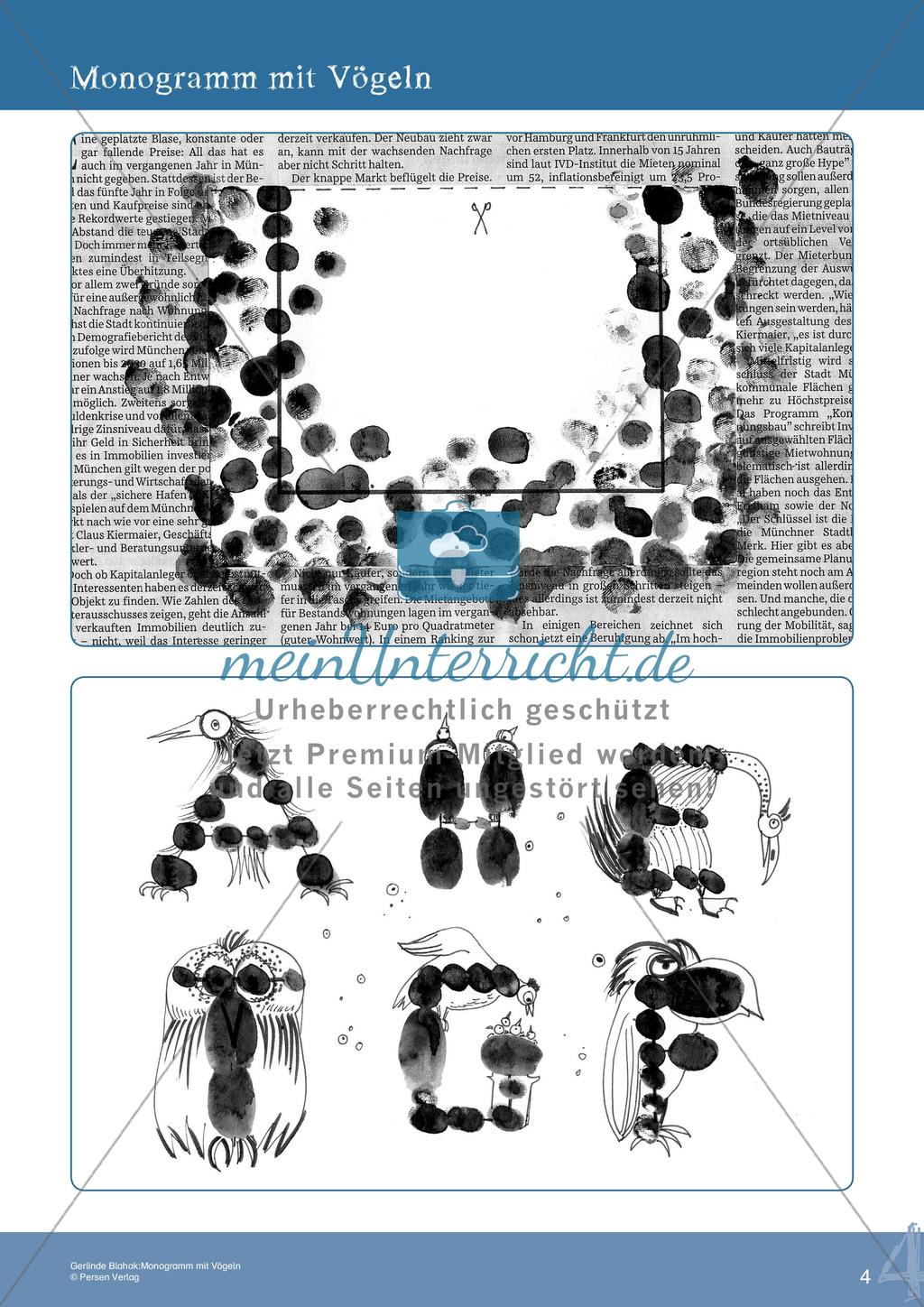 Künstlerische Miniprojekte: Monogramm Preview 6