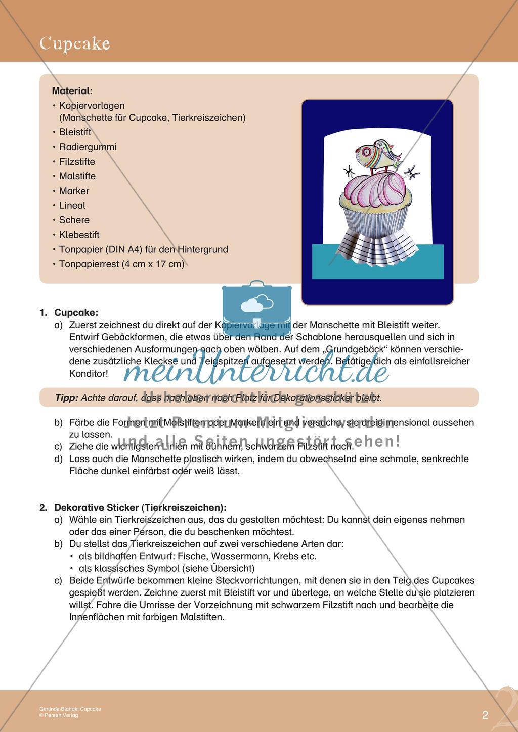 Künstlerische Miniprojekte: Cupcake Preview 4