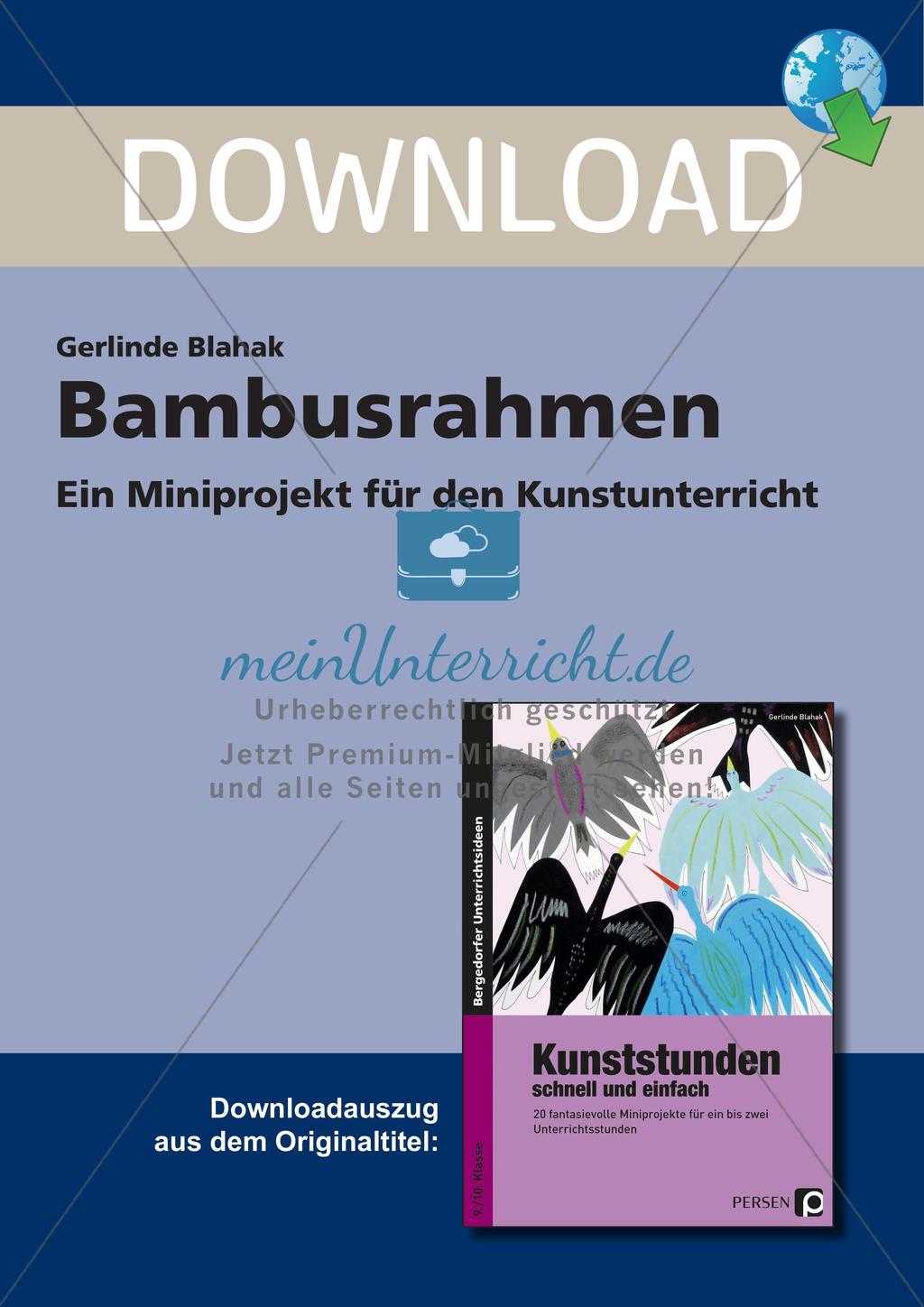 Künstlerische Miniprojekte: Bambusrahmen Preview 1