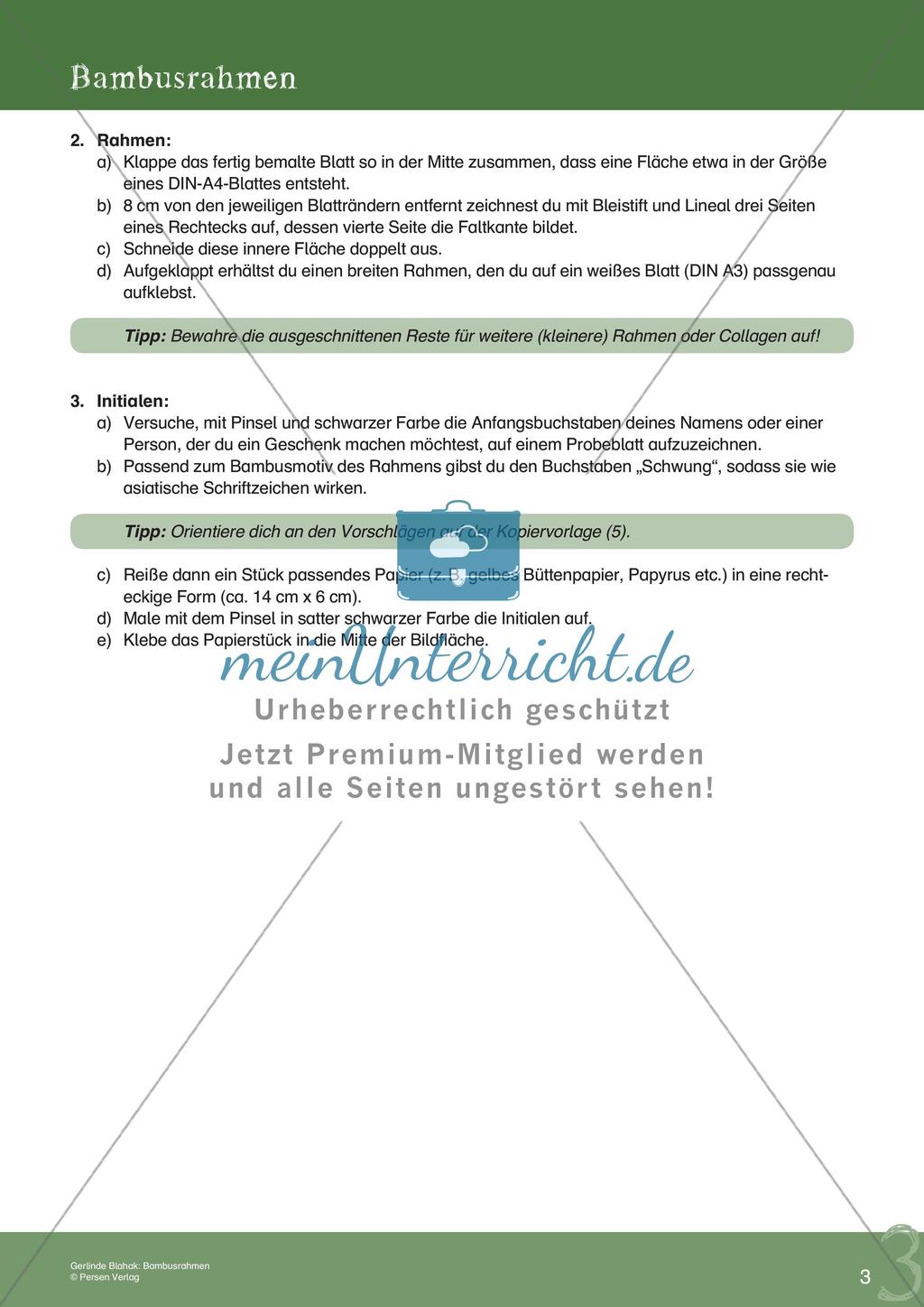 Künstlerische Miniprojekte: Bambusrahmen Preview 5