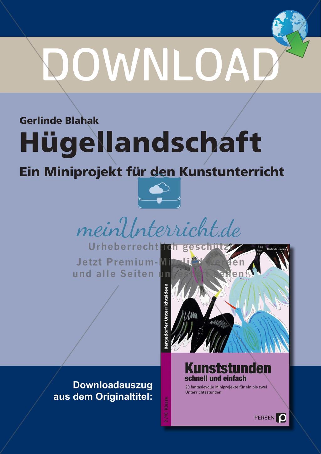 Künstlerische Miniprojekte: Hügellandschaft Preview 1