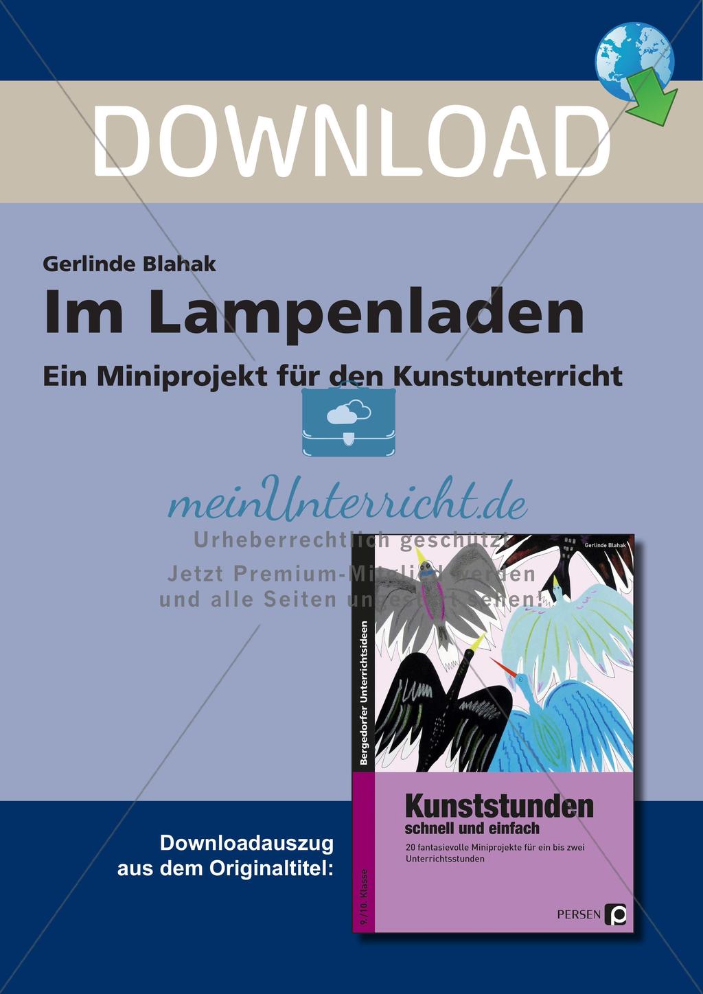 Künstlerische Miniprojekte: Lampenillustrationen Preview 1