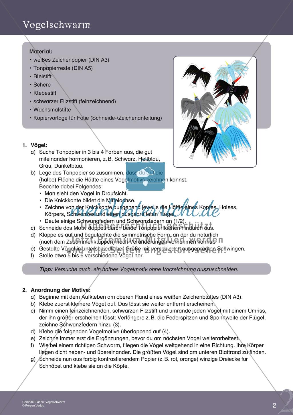 Künstlerische Miniprojekte: Vogelschwarm Preview 4
