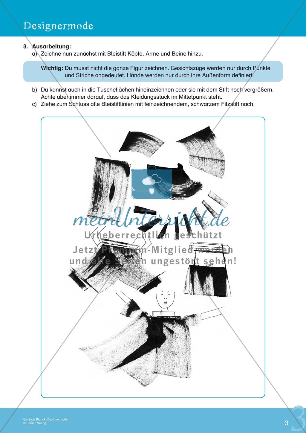 Künstlerische Miniprojekte: Designermode Preview 5