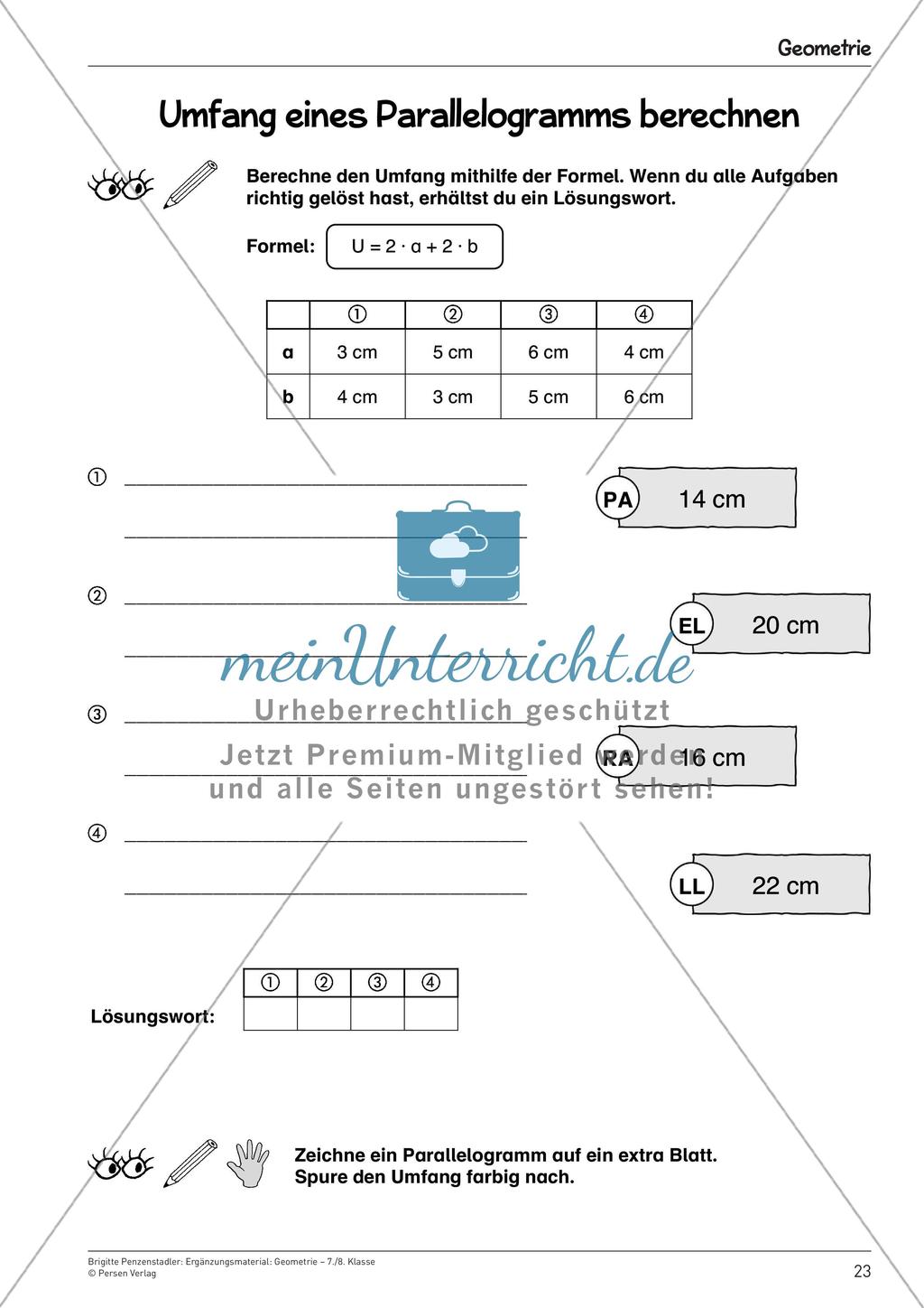 Ergänzungsmaterial: Geometrie Preview 25