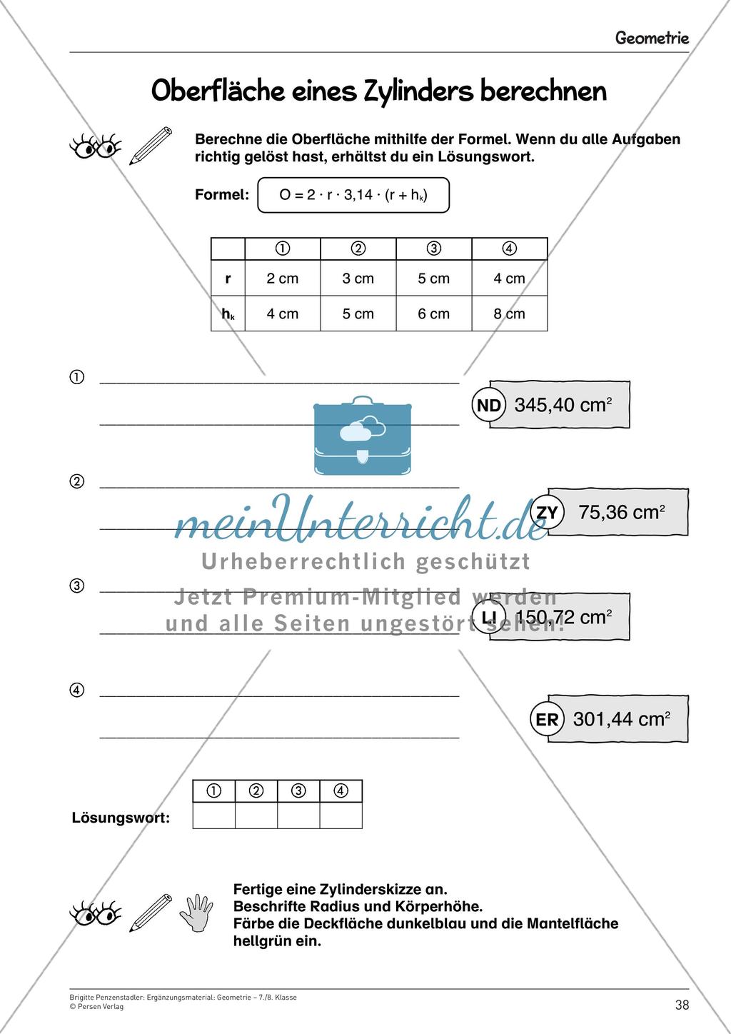 Ergänzungsmaterial: Geometrie Preview 40