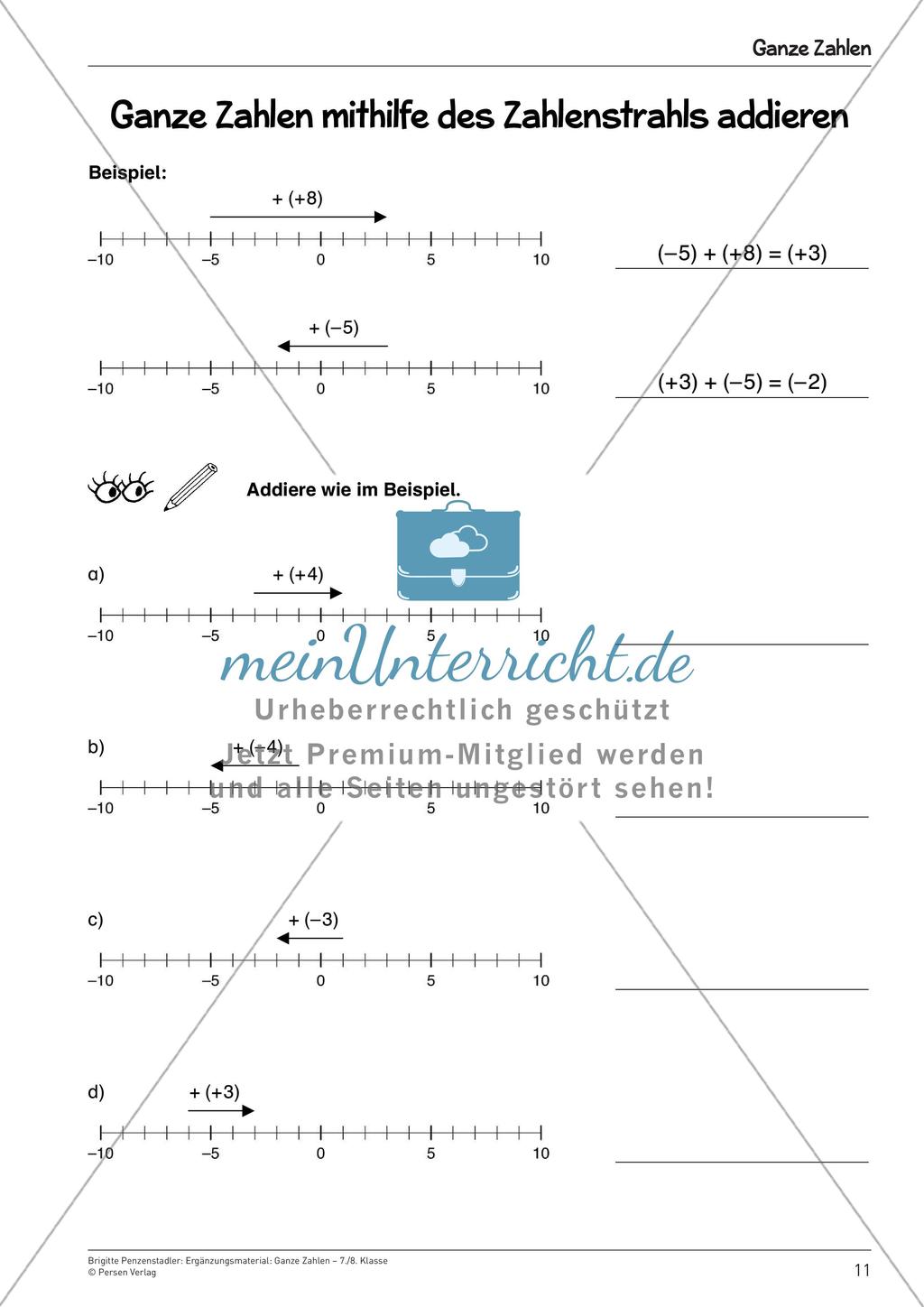 Ergänzungsmaterial: Ganze Zahlen Preview 13