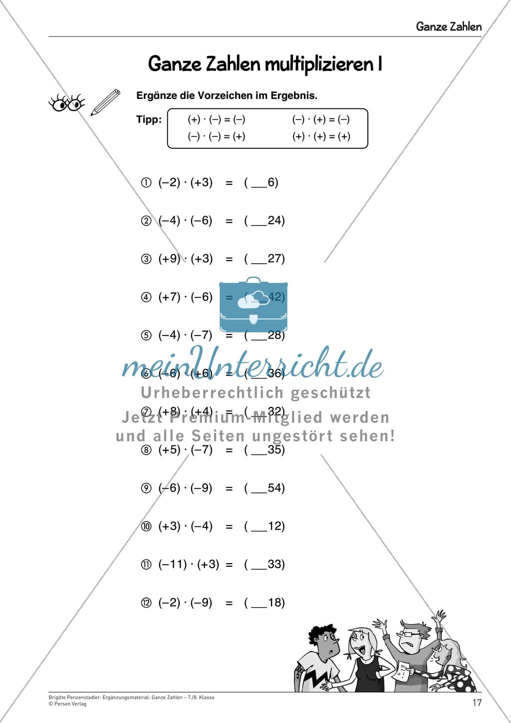 Ergänzungsmaterial: Ganze Zahlen Preview 19