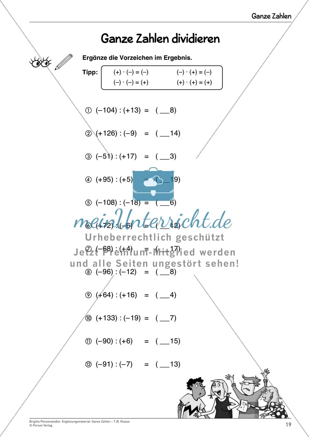 Ergänzungsmaterial: Ganze Zahlen Preview 21