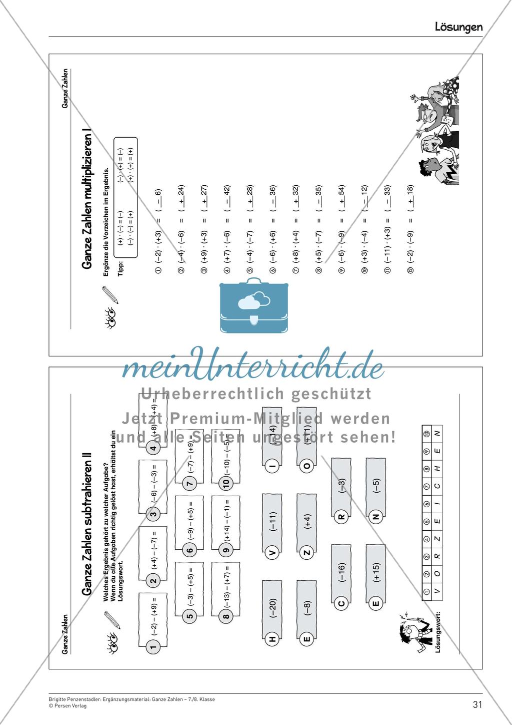Ergänzungsmaterial: Ganze Zahlen Preview 33