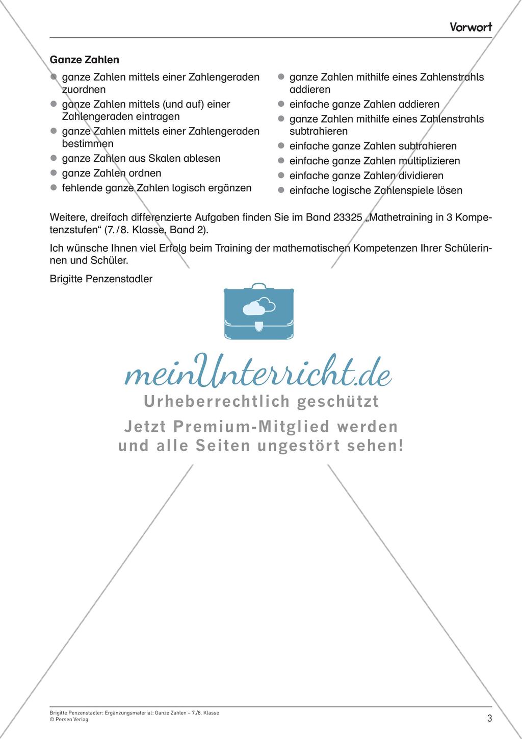 Ergänzungsmaterial: Ganze Zahlen Preview 5