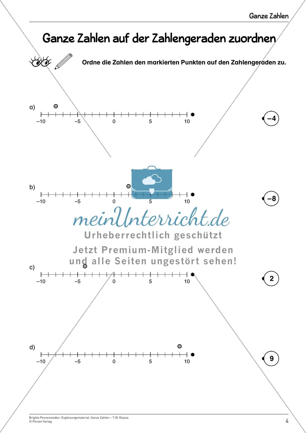 Ergänzungsmaterial: Ganze Zahlen Preview 6