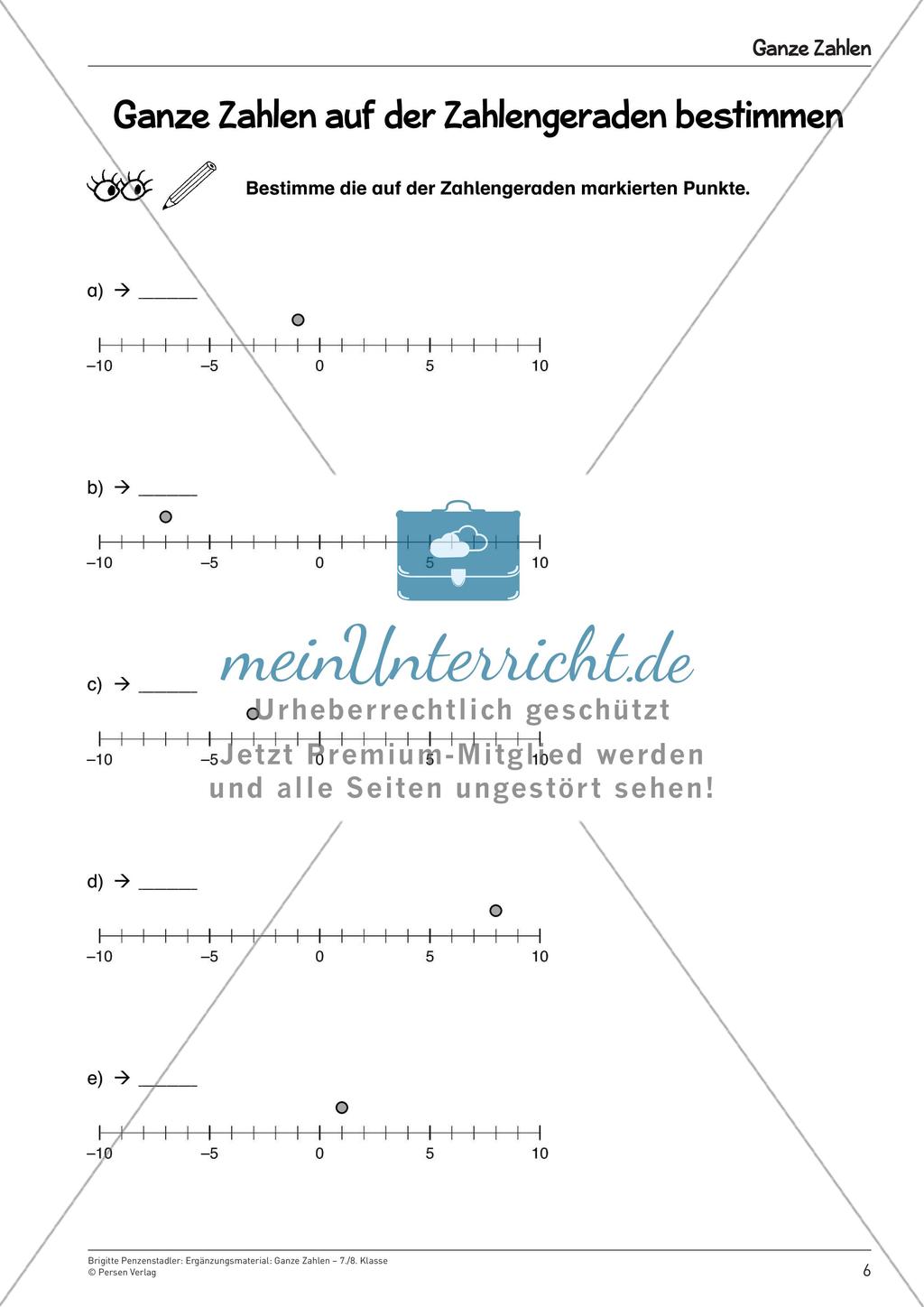 Ergänzungsmaterial: Ganze Zahlen Preview 8