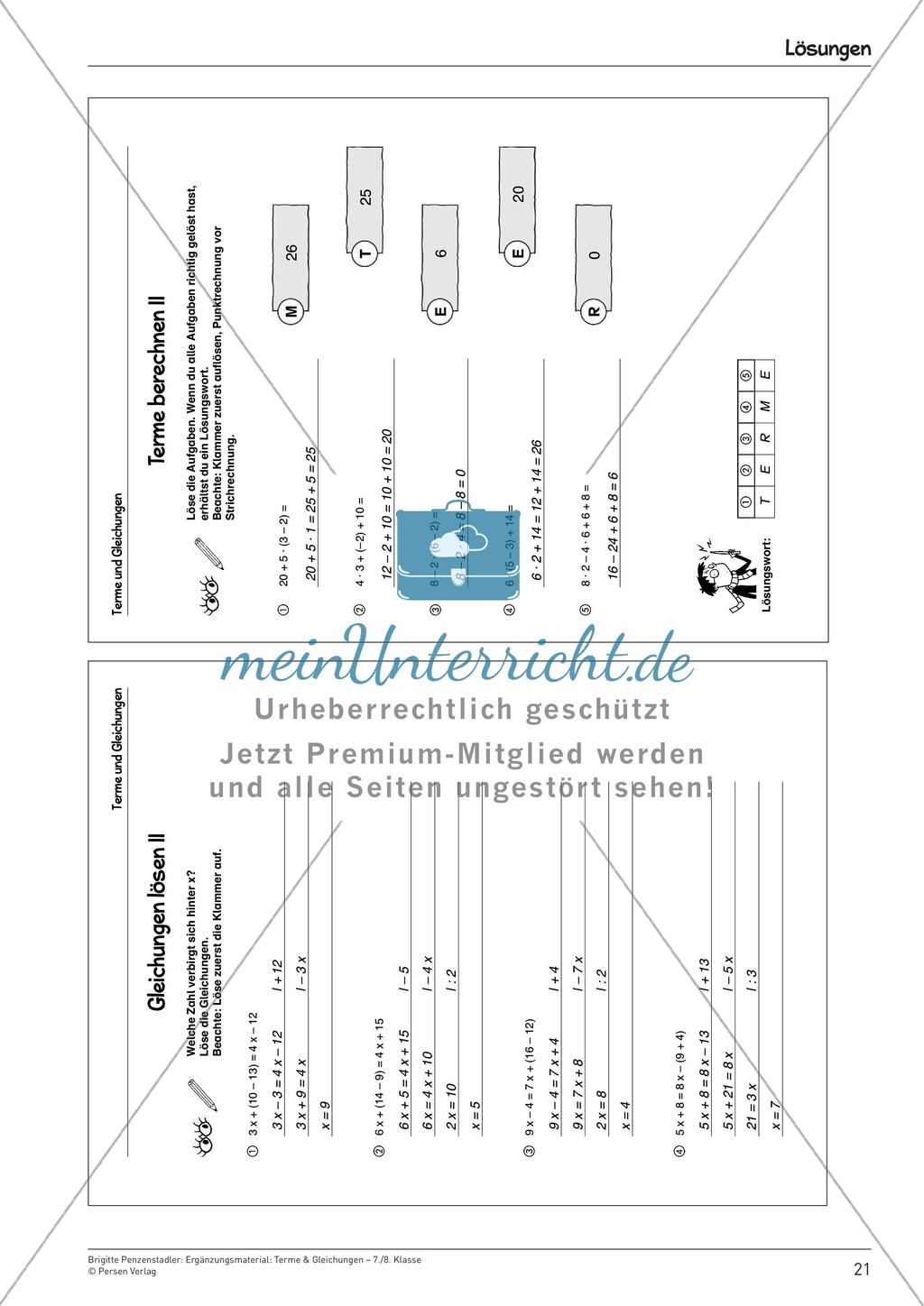 Ergänzungsmaterial: Terme & Gleichungen Preview 23