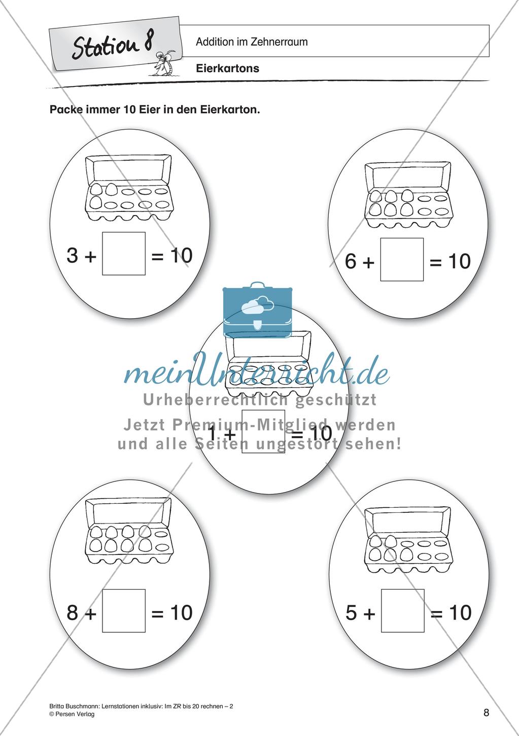 Addition im Zehnerraum Preview 10