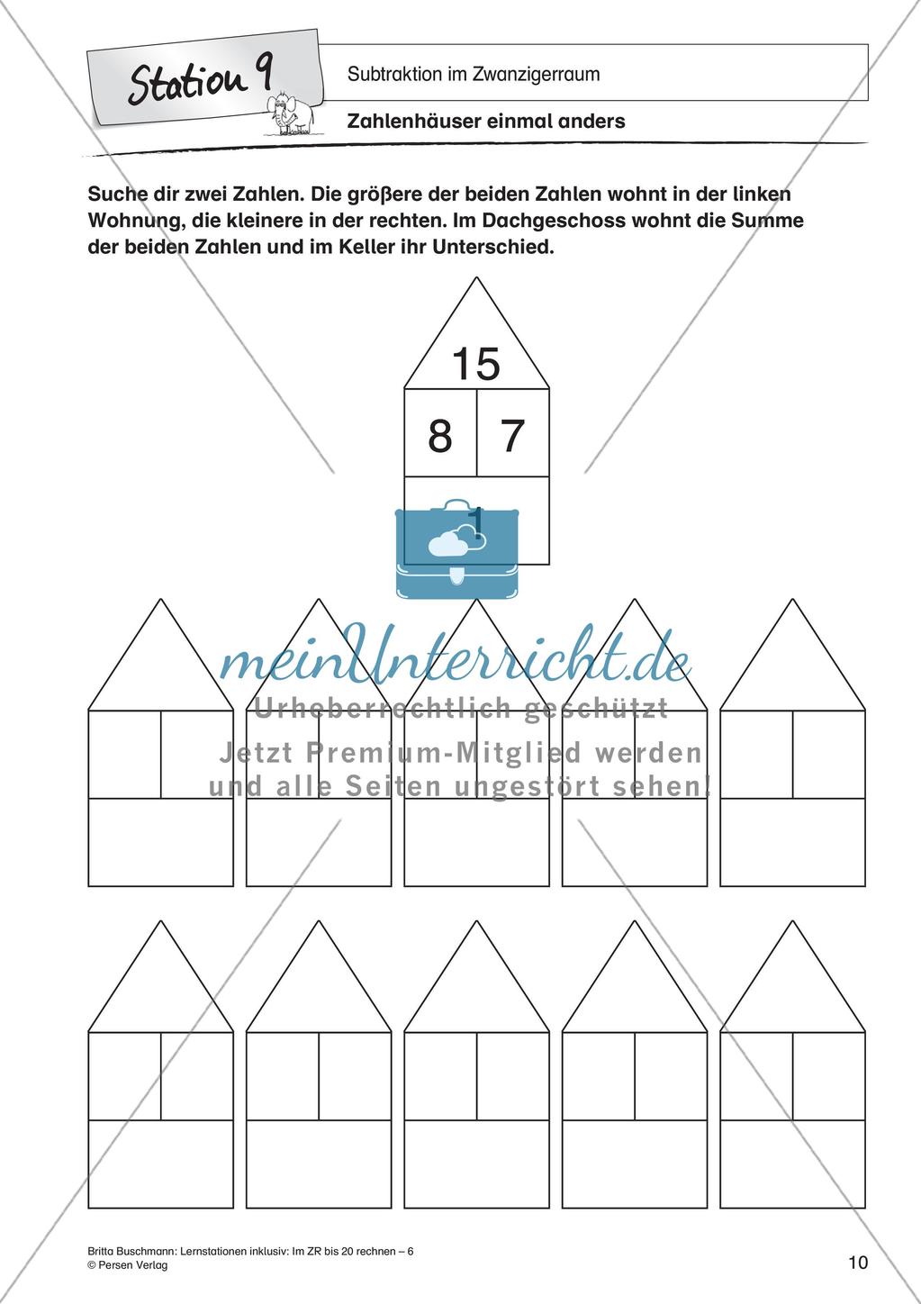 Subtraktion im Zwanzigerraum Preview 12