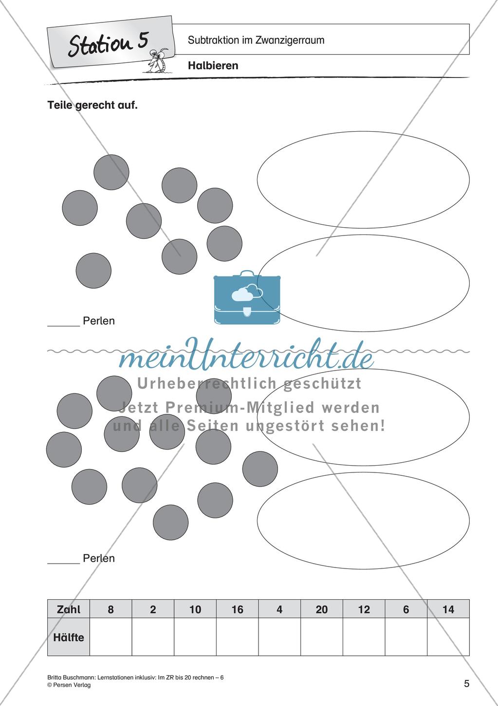 Subtraktion im Zwanzigerraum Preview 7
