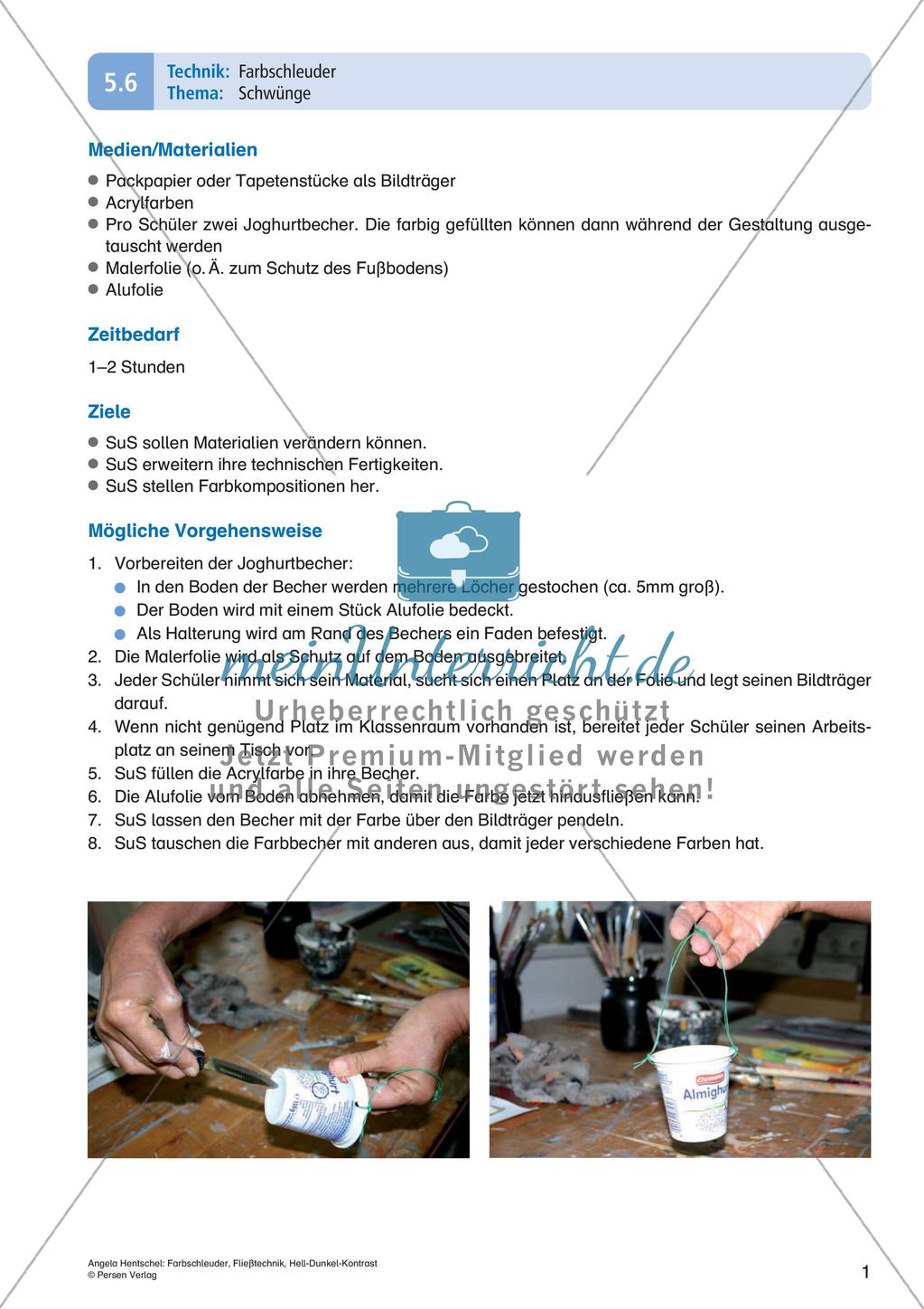 Kunsttechniken: Farbschleuder und Fließtechnik Preview 3