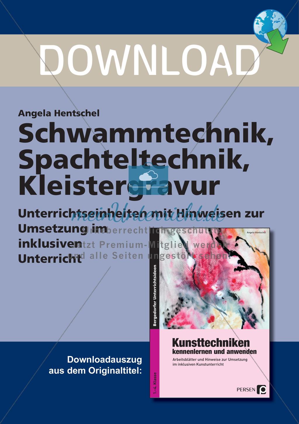 Kunsttechniken: Schwamm- und Spachteltechnik Preview 1