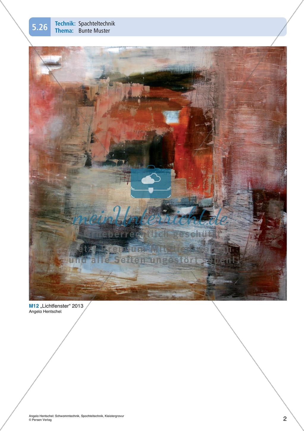 Kunsttechniken: Schwamm- und Spachteltechnik Preview 4