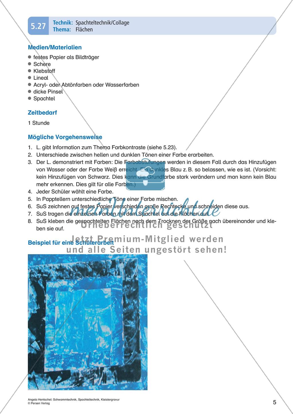 Kunsttechniken: Schwamm- und Spachteltechnik Preview 7
