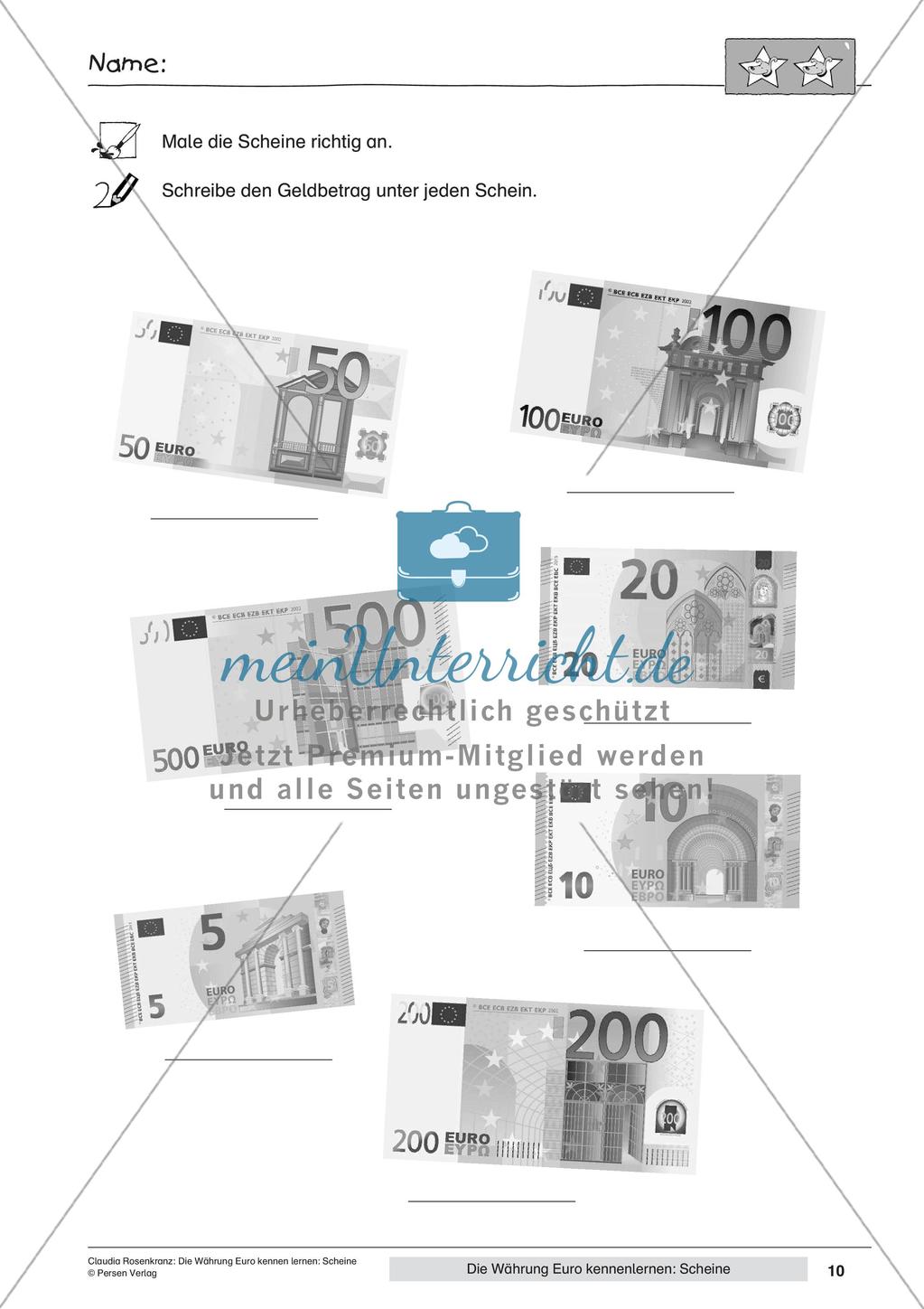 Die Währung Euro kennenlernen: Scheine Preview 12