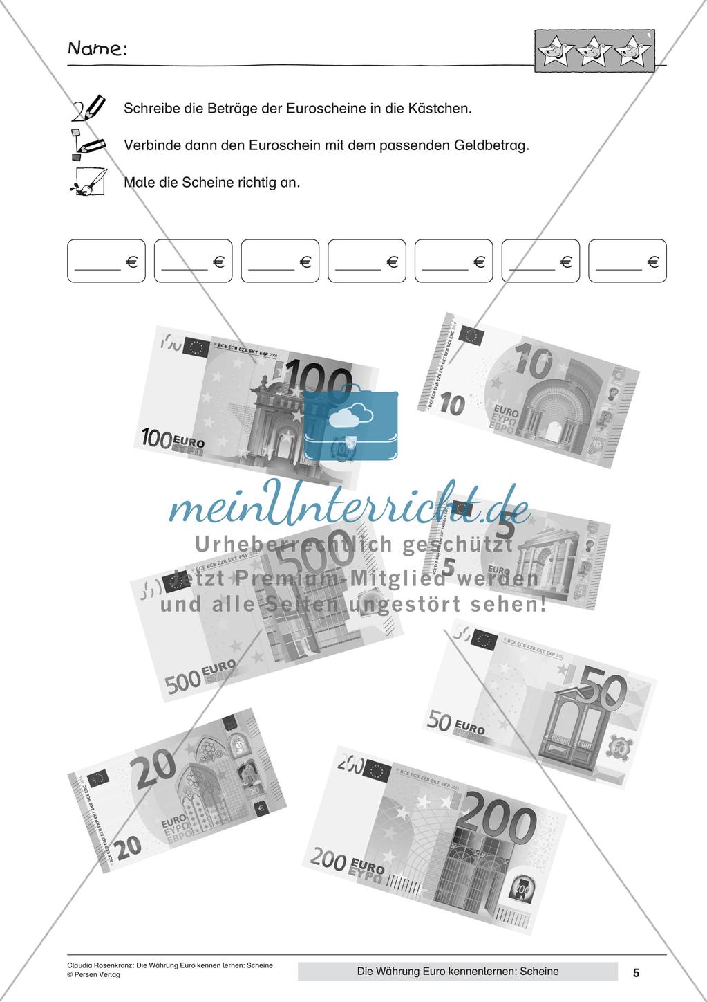 Die Währung Euro kennenlernen: Scheine Preview 7
